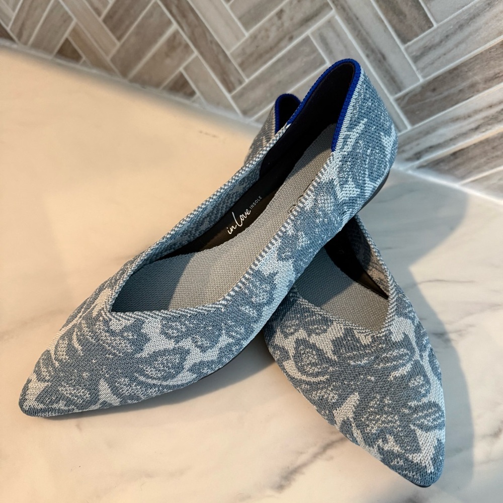 Rothy's Blue Floral Women's Flats